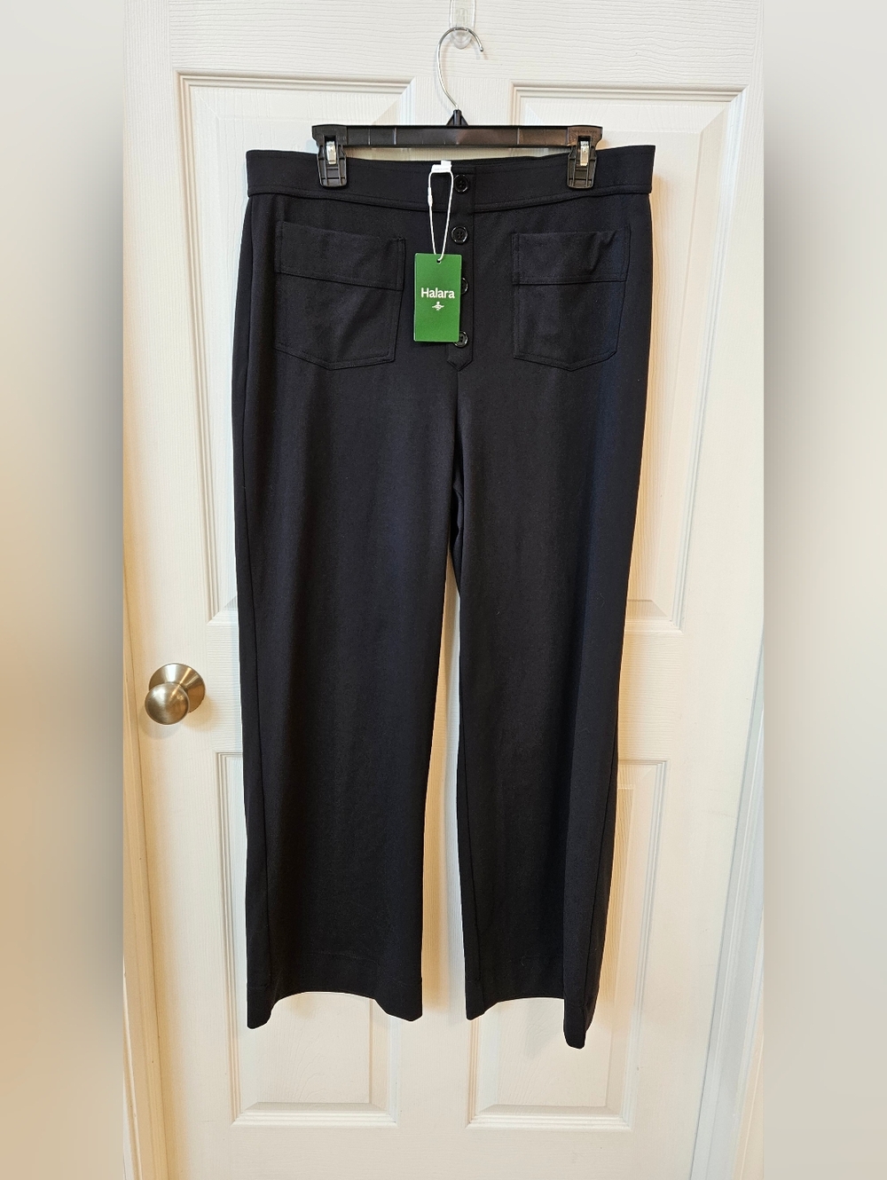 Halara DayStretch High Waisted Straight Leg Pants Womens XL Black Stretch